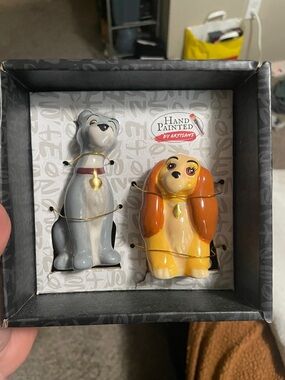 Disney Lady and the Tramp Salt and Pepper Shakers - Gray & Brown